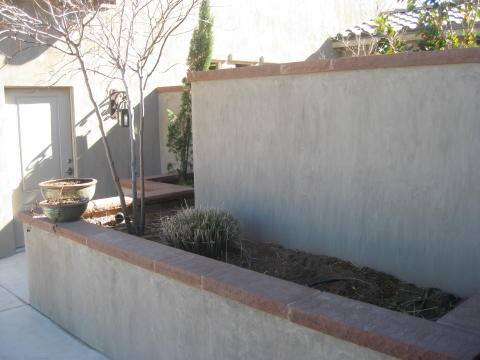 raised planter and privacy wall